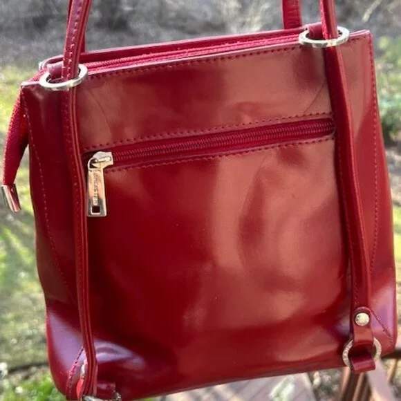 LANCASTER PARIS Deep Red Leather Designer PURSE - Picture 4 of 12